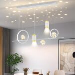 D0084 Dutti LED modern chandelier starry sky luxury for Dining room dining room front desk bar three-tone dimmable lamp lighting