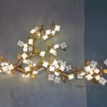 D0085 DUTTI LED Wrought Iron brass wood tree Chandelier Modern Acrylic for dinner room kitchen living room pendant light