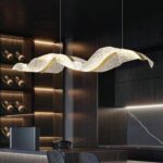 D0094 Dutti LED Acrylic Wave Modern Chandelier for Dining Room, Restaurant, Ballroom, Lobby, Showroom