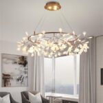 Dutti D0026 LED Pendant Light Nordic living room firefly chandelier postmodern minimalist bedroom restaurant lighting designer art personality creative led branch chandelier 50CM (30 lamp beads)