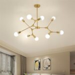 Dutti D0022 LED Pendant Light Magic bean creative living room Contemporary lighting luxury minimalist restaurant Designer art personality golden branch molecular bedroom den luminaire gold plating electrophoresis gold brushed nickel 9 head